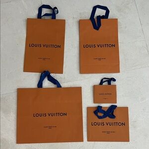 Louis Vuitton Tan and Blue Shopping Bag Collection